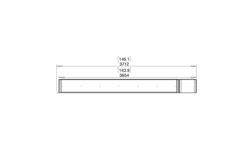Ecosmart Fire Flex 140RC.BXR Right Corner Fireplace Insert - Black Finish / Black Burner - ESF.FX.140RC.BXR.B